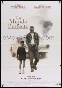 8d786 PERFECT WORLD 28x39 Spanish video poster '93 Clint Eastwood, Kevin Costner & T.J. Lowther!