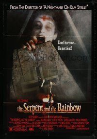 8d800 SERPENT & THE RAINBOW 27x39 Canadian video poster '88 Wes Craven, don't bury me, I'm not dead!