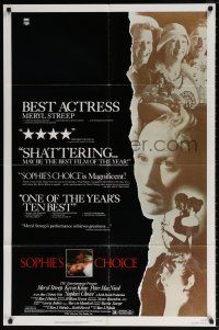 8d803 SOPHIE'S CHOICE 27x40 video poster '82 Alan J. Pakula directed, Meryl Streep, Peter MacNicol