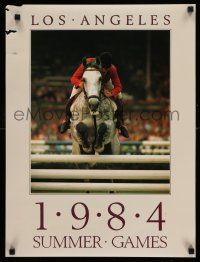 8d369 1984 SUMMER OLYMPICS 18x24 Japanese special '83 Olympic horse equestrian event!