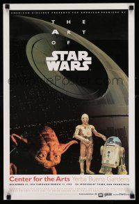 8d176 ART OF STAR WARS 16x24 art exhibition '94 image of the Death Star, Yoda, C-3PO & R2!