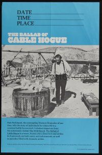 8d379 BALLAD OF CABLE HOGUE college 14x21 special '70 Robards & sexy Stella Stevens in wash tub!