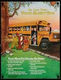 8d381 BE LIKE POOH THINK SAFETY TOO 17x22 special '86 Pooh's rules for crossing the street!