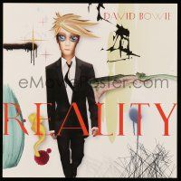 8d261 DAVID BOWIE 2-sided 12x12 music poster '03 Reality, cool different art of the English star!
