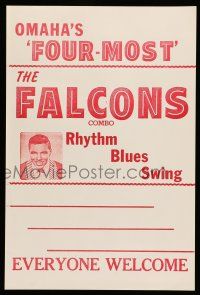 8d272 FALCONS 12x18 music poster '50s Omaha's Four-Most, cool stock poster!