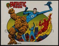 8d409 FANTASTIC FOUR 16x21 special '75 Mister Fantastic, Invisible Woman, Human Torch, Thing!