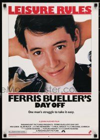 8d412 FERRIS BUELLER'S DAY OFF vertical 17x24 special '86 Broderick in John Hughes teen classic!