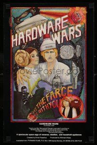 8d828 HARDWARE WARS mini poster '78 wacky Guy Barnes Star Wars parody art!