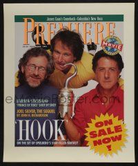 8d429 HOOK 17x21 special '91 pirate Dustin Hoffman hooks Robin Williams, Spielberg!