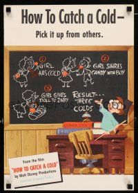 8d430 HOW TO CATCH A COLD 3 14x20 specials '51 Walt Disney health class cartoon!