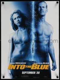 8d432 INTO THE BLUE 18x24 special '05 sexy Jessica Alba & Paul Walker, treasure has its price!