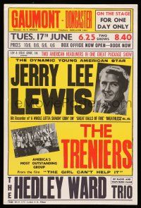 8d842 JERRY LEE LEWIS 10x15 REPRO music poster '90s when he performed in England w/ The Treniers!