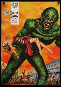 8d164 JIM BEAM 17x24 advertising poster '70s Creature From The Black Lagoon art!