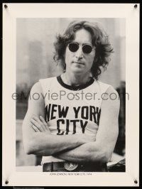 8d298 JOHN LENNON 18x24 music poster '74 posing in sunglasses with arms crossed!