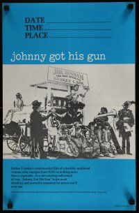 8d434 JOHNNY GOT HIS GUN 14x21 college special '71 Timothy Bottoms, Sutherland, Dalton Trumbo novel!
