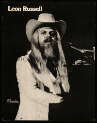 8d306 LEON RUSSELL 21x27 music poster '70s black & white Warner Brothers promo!