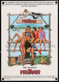 8d448 MEATBALLS 17x24 special '79 Ivan Reitman, artwork of Bill Murray & hot babes by Morgan Kane!