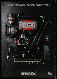 8d173 NIKONOS RSAF 23x33 Japanese advertising poster '00s image of the underwater camera & parts!