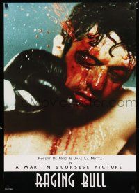 8d359 RAGING BULL 24x33 English special '80 Scorsese, different image of bloodied Robert De Niro!