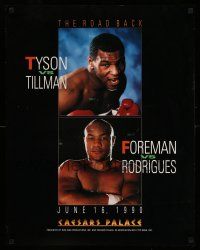8d474 ROAD BACK 22x28 special '90 Iron Mike Tyson, Tillman, Foreman, Rodrigues!