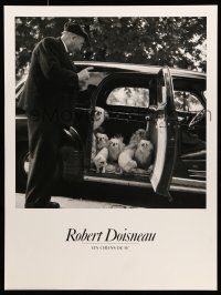 8d366 ROBERT DOISNEAU 24x32 French special '80s portrait of the photographer with dogs in car!