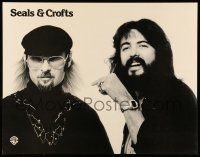 8d330 SEALS & CROFTS 21x27 music poster '70s black & white Warner Brothers promo!
