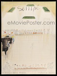 8d367 SEMPE 24x32 French special '87 great art of young girl in ballet dance class!