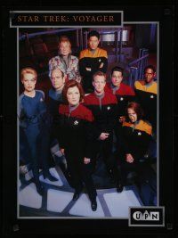 8d718 STAR TREK: VOYAGER tv poster '95 great image of all the top cast members!