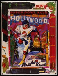 8d499 SUPER BOWL XXVII 27x35 special '93 Buffalo Bills vs Dallas Cowboys, Peter Max art!