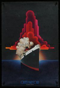 8d033 QUEEN MARY TOUR 24x36 travel poster '70s RMS Queen Mary art, Long Beach California!
