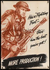 8d008 MORE PRODUCTION 29x40 WWII war poster '42 Noxon art, give him the best you've got!