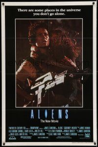 8f023 ALIENS int'l 1sh '86 James Cameron, Sigourney Weaver as Ripley holding Carrie Henn!