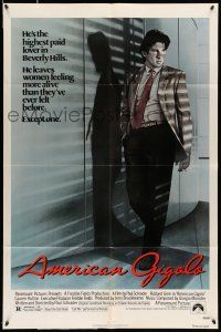 8f030 AMERICAN GIGOLO 1sh '80 handsomest male prostitute Richard Gere is being framed for murder!