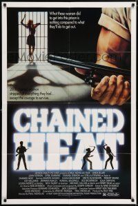 8f117 CHAINED HEAT 1sh '83 Linda Blair, 2000 chained women stripped of everything they had!