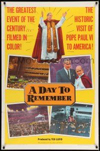 8f188 DAY TO REMEMBER 1sh '65 Pope Paul VI visits the U.S.!
