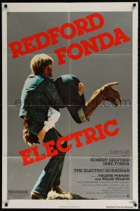 8f234 ELECTRIC HORSEMAN 1sh '79 Sydney Pollack, great image of Robert Redford & Jane Fonda!