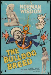 8f095 BULLDOG BREED English 1sh '60 sailor Norman Wisdom is recruited to be an astronaut!
