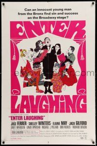 8f239 ENTER LAUGHING int'l 1sh '67 Reni Santoni in his debut was going to be another Alan Arkin!