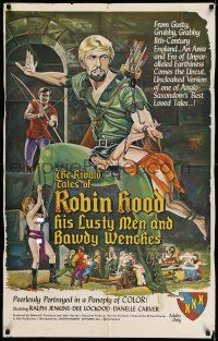 8f240 EROTIC ADVENTURES OF ROBIN HOOD 1sh '69 Uschi Digard, art of lusty men & bawdy wenches!