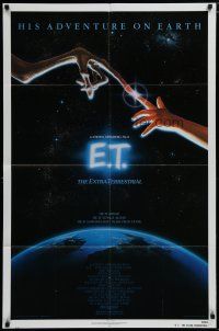 8f228 E.T. THE EXTRA TERRESTRIAL NSS style 1sh '82 Steven Spielberg classic, John Alvin art!
