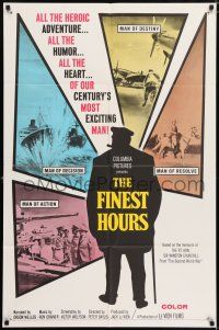8f266 FINEST HOURS 1sh '64 Winston Churchill, the century's most exciting man!