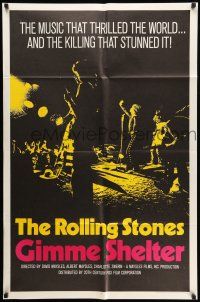 8f324 GIMME SHELTER int'l 1sh '71 Rolling Stones out of control rock & roll concert!