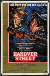 8f376 HANOVER STREET 1sh '79 cool art of Harrison Ford & Lesley-Anne Down in World War II!