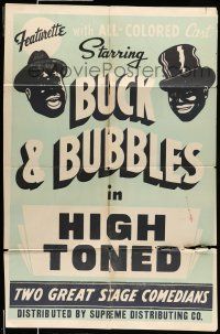 8f399 HIGH TONED 1sh '30 art of Ford Washington Lee and John William Sublett as Buck & Bubbles!