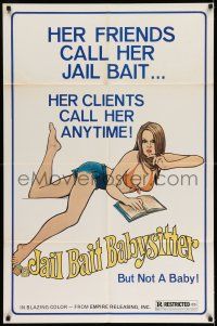 8f448 JAIL BAIT BABYSITTER 1sh '78 her friends call her jail bait, her clients call her anytime!