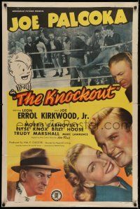 8f459 JOE PALOOKA IN THE KNOCKOUT 1sh '47 Leon Errol, Joe Kirkwood as Joe Palooka, boxing!