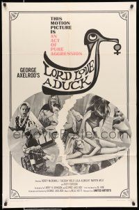 8f521 LORD LOVE A DUCK 1sh '66 Roddy McDowall, sexy Tuesday Weld, an act of pure aggression!