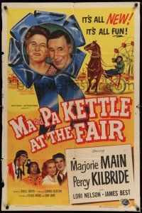 8f527 MA & PA KETTLE AT THE FAIR 1sh '52 Marjorie Main & Percy Kilbride harness racing!