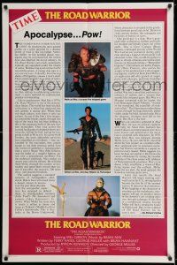 8f535 MAD MAX 2: THE ROAD WARRIOR 1sh '82 Mel Gibson returns as Mad Max, Time Magazine!