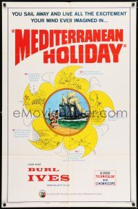 8f557 MEDITERRANEAN HOLIDAY 1sh '64 Burl Ives, German, all the excitement your mind ever imagined!